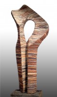  GEA by Juan Ramon Gimeno - 2001) Ceramic: 72. 7/16” x 27. 9/16” x 17.3/4” concrete pedestal 43.5/16” total height 115.3/4”  